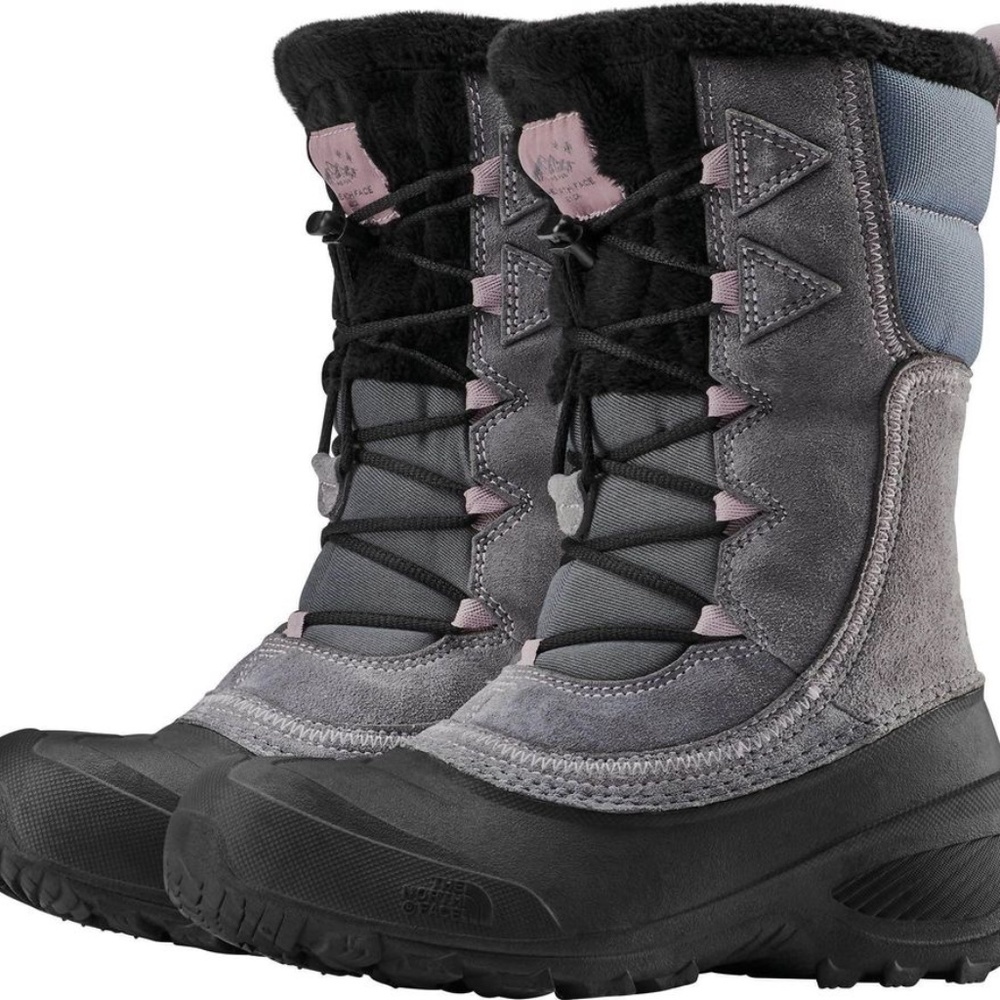 BRAND NEW girl the north face shellista 4 lace winter snow boots size 1Y 2Y 7Y